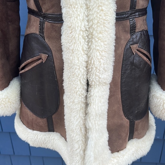 Vintage shearling med. coat coat warm! Penny Lane and Alice & Olivia style! - Picture 3 of 10
